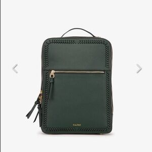 Calpak Forest Green Backpack with Gold Details